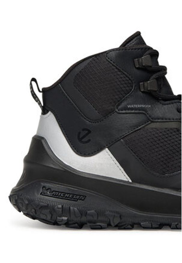 ecco - ECCO Sneakersy 82432357341 Czarny. Kolor: czarny. Materiał: materiał