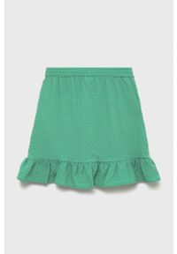 Kids Only spódnica dziecięca kolor zielony mini rozkloszowana. Kolor: zielony. Materiał: tkanina, materiał