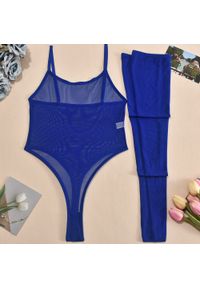 Intica - Body transparentne na wyjątkowe okazje Shemika. Kolor: niebieski. Materiał: tkanina, materiał