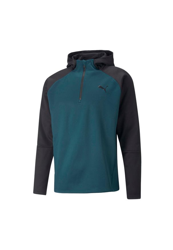 Puma - Bluza fitness męska PUMA Train Off Season PWR Fleece Hoodie. Kolor: zielony. Sport: fitness