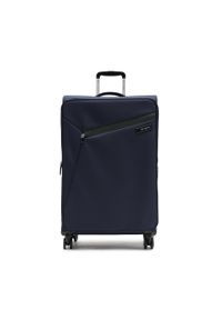 Duża Materiałowa Walizka Samsonite Litebeam 146854-1549-1CNU Midnight Blue. Kolor: niebieski. Materiał: materiał #1