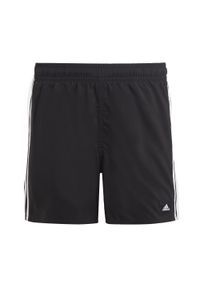 Adidas - 3-Stripes Swim Shorts. Kolor: czarny, wielokolorowy, biały. Materiał: materiał