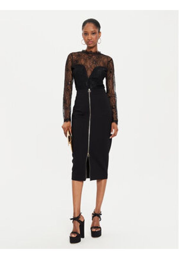 Rinascimento Spódnica ołówkowa CFC0119884003 Czarny Slim Fit. Kolor: czarny. Materiał: syntetyk