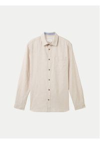 Tom Tailor Koszula 1040141 Beżowy Regular Fit. Kolor: beżowy. Materiał: bawełna #5
