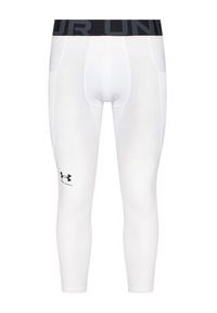 Under Armour Legginsy HeatGear® 1361588 Biały Slim Fit. Kolor: biały. Materiał: syntetyk #3
