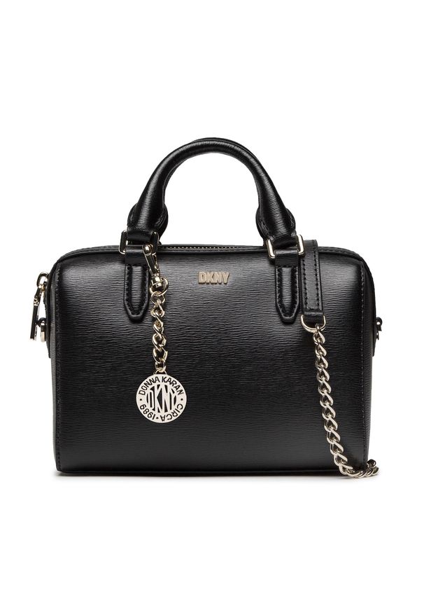 Torebka DKNY Bryant Sm Duffle R23D3T38 Blk/Gold BGD. Kolor: czarny. Materiał: skórzane