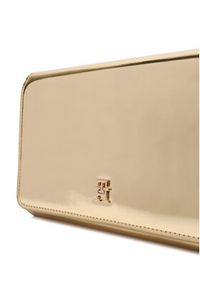 TOMMY HILFIGER - Tommy Hilfiger Torebka Icon Flap W/Chain Met AW0AW17959 Złoty. Kolor: złoty. Materiał: skórzane