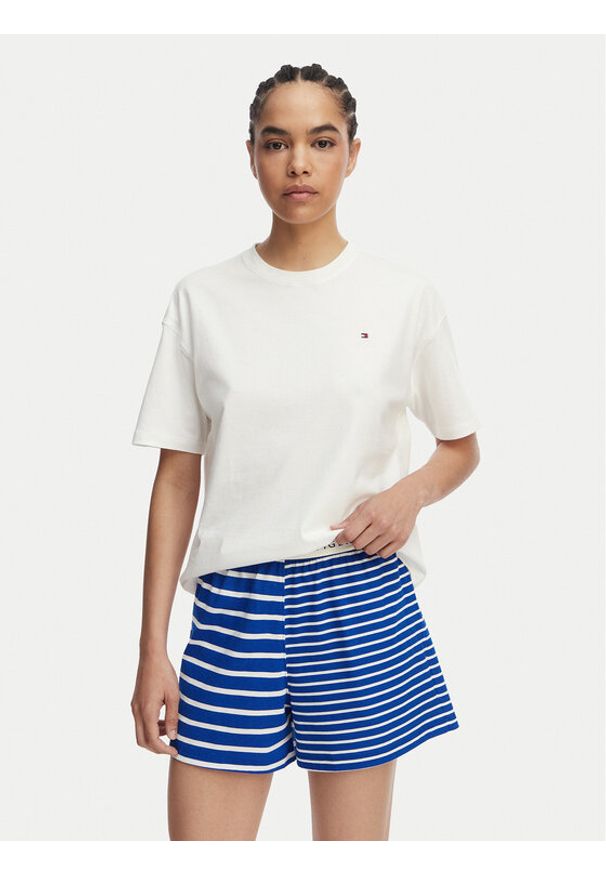 TOMMY HILFIGER - Tommy Hilfiger Piżama UW0UW05760 Niebieski Regular Fit. Kolor: niebieski. Materiał: bawełna
