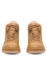 Adidas - adidas Sneakersy HOOPS 3.0 MID WINTER IF2636 Beżowy. Kolor: beżowy. Materiał: skóra #4