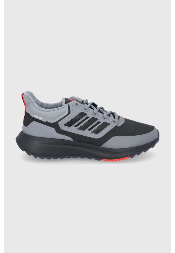 Adidas - adidas Buty H00494 kolor szary. Nosek buta: okrągły. Zapięcie: sznurówki. Kolor: szary. Sport: bieganie