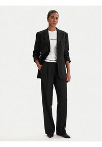 Karl Lagerfeld - KARL LAGERFELD Spodnie materiałowe B1W10002 Czarny Regular Fit. Kolor: czarny. Materiał: wełna #2