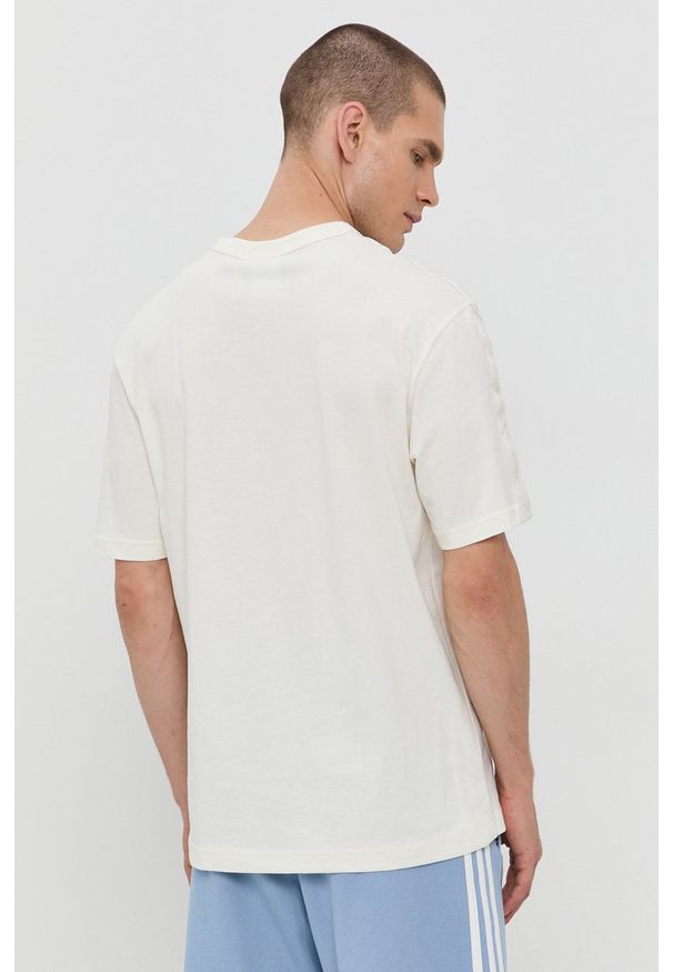 adidas Originals - T-shirt bawełniany. Okazja: na co dzień. Kolor: beżowy. Materiał: bawełna. Styl: casual