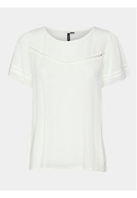 Vero Moda Bluzka Menny 10303665 Biały Regular Fit. Kolor: biały. Materiał: wiskoza #7