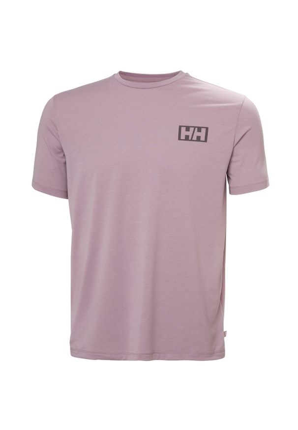 Koszulka Helly Hansen Skog graphic. Kolor: fioletowy. Materiał: tkanina. Sport: turystyka piesza