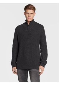 Wrangler Sweter W8D0PJX06 112321333 Szary Regular Fit. Kolor: szary. Materiał: bawełna, wełna