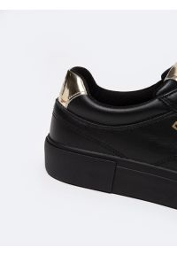 Big-Star - Sneakersy damskie ze skóry ekologicznej czarne NN274A850 906. Nosek buta: okrągły. Zapięcie: sznurówki. Kolor: czarny. Materiał: skóra ekologiczna #3