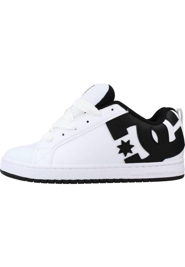 DC Shoes - Buty do chodzenia męskie DC Court Graffik Skate. Kolor: biały. Materiał: syntetyk, tkanina, skóra