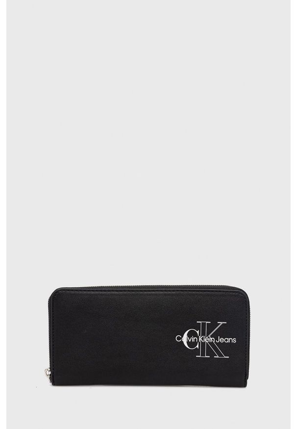 Calvin Klein Jeans portfel K60K609351.PPYY damski kolor czarny. Kolor: czarny