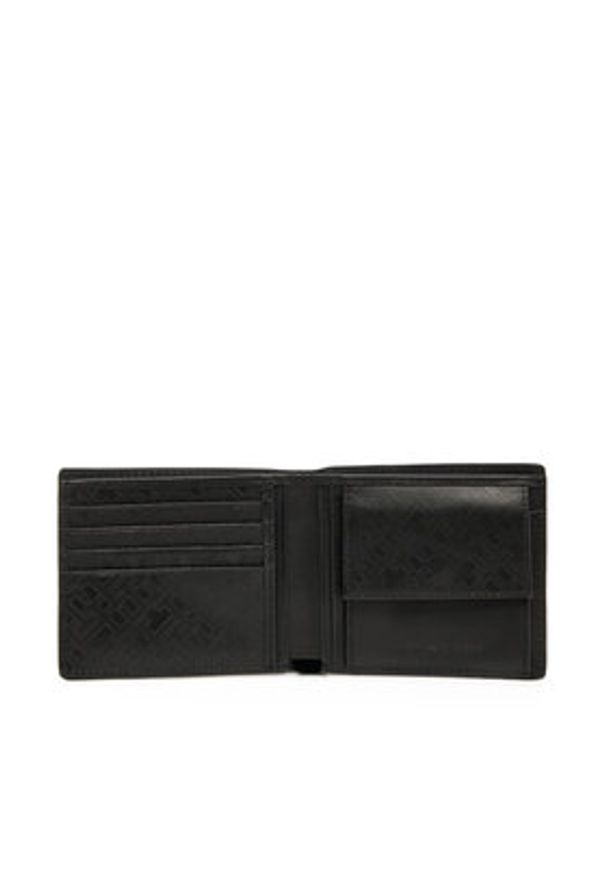 TOMMY HILFIGER - Tommy Hilfiger Duży Portfel Męski Th Monogram Cc And Coin AM0AM13252 Czarny. Kolor: czarny. Materiał: skóra