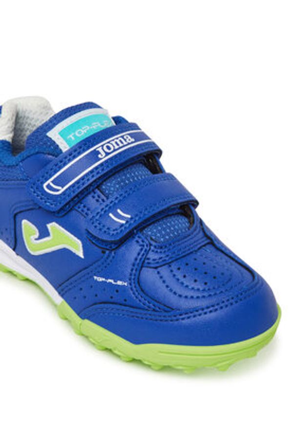 Joma Buty do piłki nożnej Top Flex Jr 2504 TPJS2504TFV Niebieski. Kolor: niebieski. Materiał: skóra
