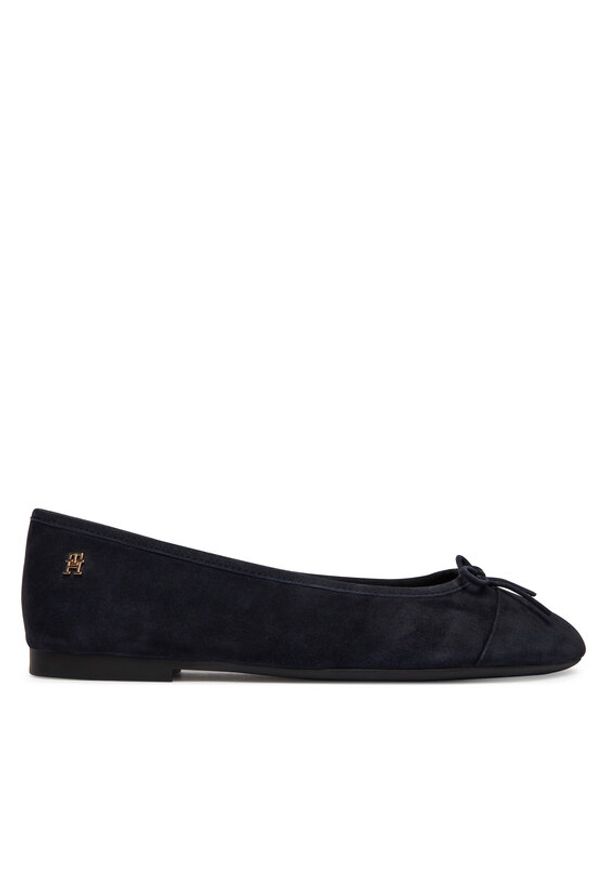 TOMMY HILFIGER - Tommy Hilfiger Baleriny FW0FW09357 Granatowy. Kolor: niebieski. Materiał: zamsz, skóra