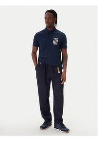 Aeronautica Militare Polo 261PO1915UP00191 Granatowy Regular Fit. Typ kołnierza: polo. Kolor: niebieski. Materiał: bawełna #5