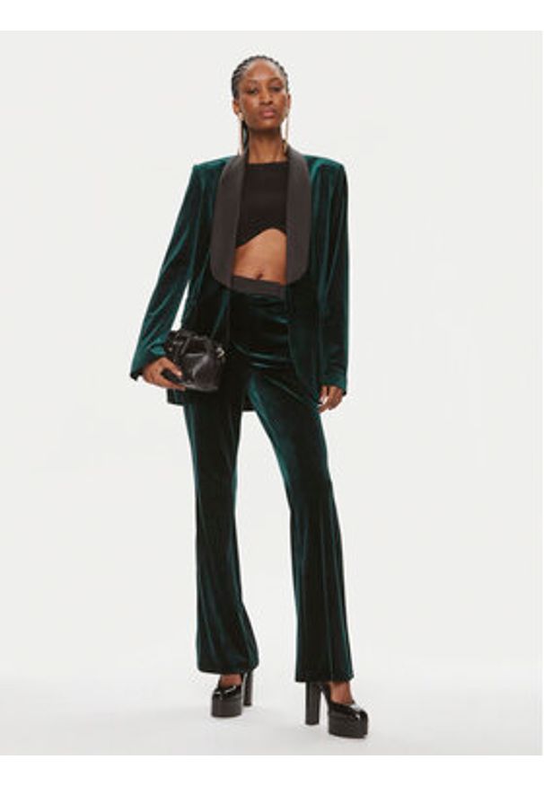 Karl Lagerfeld - KARL LAGERFELD Marynarka 240W1408 Zielony Regular Fit. Typ kołnierza: dekolt w karo. Kolor: zielony. Materiał: syntetyk