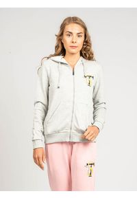 Trussardi Jeans - Trussardi Sport Bluza | 44F000231T000657 | Kobieta | Szary. Okazja: na co dzień. Typ kołnierza: kaptur. Kolor: szary. Materiał: bawełna. Wzór: nadruk. Styl: sportowy #2