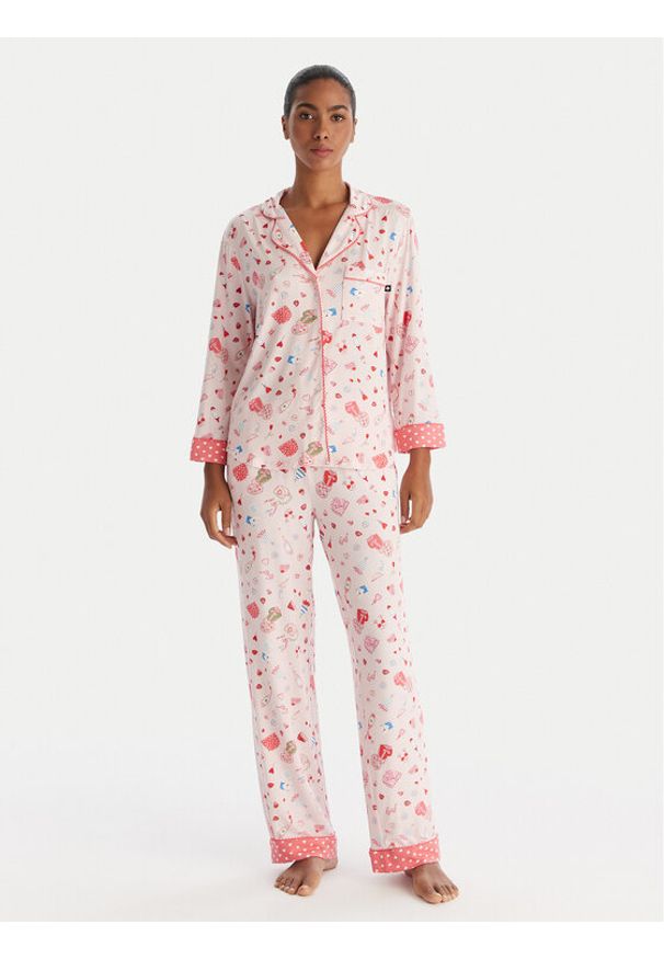 Kate Spade Piżama KSI82772 Różowy Regular Fit. Kolor: różowy. Materiał: syntetyk