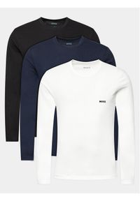 BOSS - Boss Komplet 3 longsleeve 50492321 Kolorowy Regular Fit. Materiał: bawełna. Długość rękawa: długi rękaw. Wzór: kolorowy