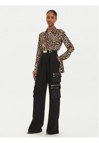 Elisabetta Franchi Spodnie materiałowe PA-045-46E2 Czarny Relaxed Fit. Kolor: czarny. Materiał: syntetyk #5
