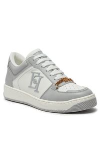 Elisabetta Franchi Sneakersy SA-54G-41E2-V390 Biały. Kolor: biały. Materiał: skóra