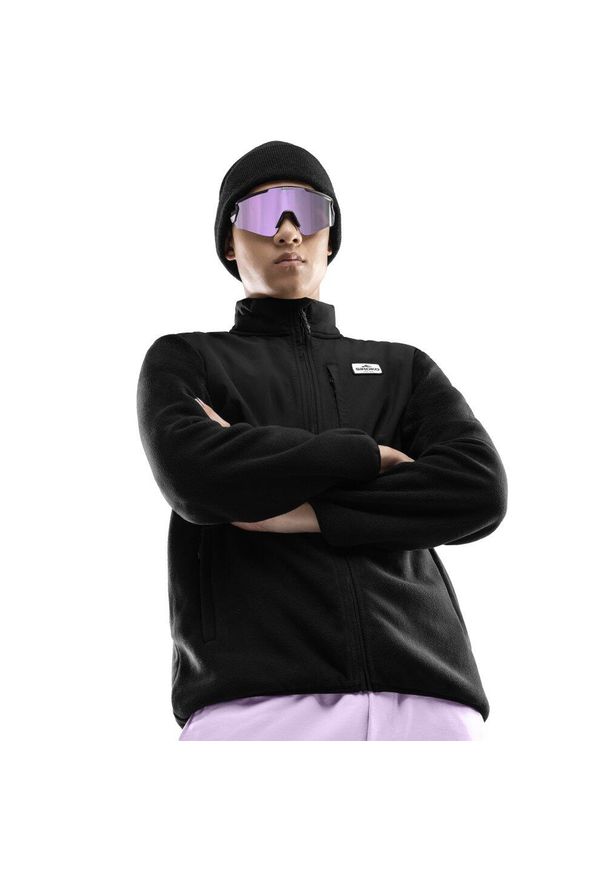 SIROKO - Kurtka polarowa męska Ripstop Vevey. Kolor: czarny. Materiał: polar