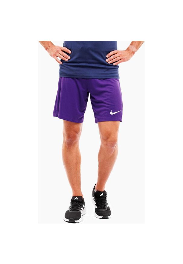 Spodenki Sportowe treningowe krótkie męskie Nike Dry Park III. Kolor: fioletowy. Materiał: poliester. Długość: krótkie. Sport: piłka nożna
