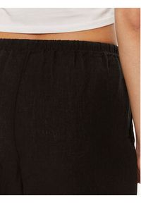 Gina Tricot Spodnie materiałowe 19770 Czarny Regular Fit. Kolor: czarny. Materiał: len #5