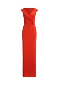 Lauren Ralph Lauren - LAUREN RALPH LAUREN Sukienka wieczorowa 253863940024 Pomarańczowy Slim Fit. Kolor: pomarańczowy. Materiał: syntetyk. Styl: wizytowy #4