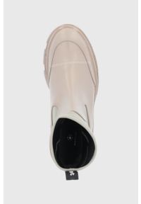 MOA Concept Sztyblety damskie na platformie. Nosek buta: okrągły. Kolor: beżowy. Materiał: guma. Obcas: na platformie #4