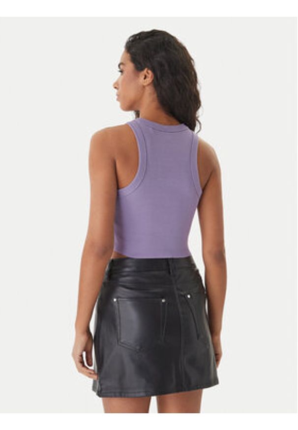 Hugo - HUGO Top Baby 50511450 Fioletowy Slim Fit. Kolor: fioletowy. Materiał: bawełna