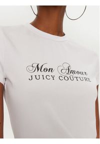 Juicy Couture T-Shirt Mon Amour JCSCT224407 Biały Slim Fit. Kolor: biały. Materiał: bawełna #4