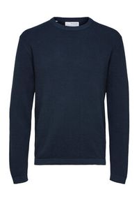 Selected Homme Sweter 16079776 Granatowy Regular Fit. Kolor: niebieski. Materiał: bawełna #3