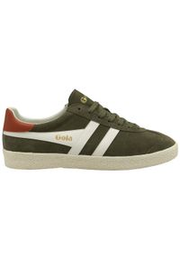 Sneakers sznurowane z zamszu Gola Medallist. Kolor: wielokolorowy, biały, zielony. Materiał: zamsz