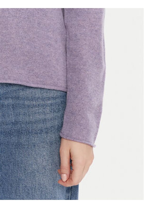 TOMMY HILFIGER - Tommy Hilfiger Sweter WW0WW40264 Fioletowy Regular Fit. Kolor: fioletowy. Materiał: wełna