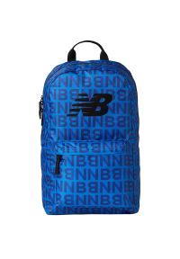 Plecak New Balance LAB11101CO - niebieski. Kolor: niebieski. Materiał: materiał, poliester. Wzór: aplikacja. Styl: klasyczny #1
