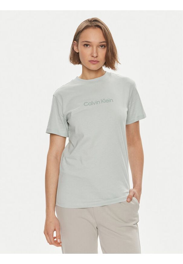 Calvin Klein T-Shirt Hero Logo K20K205448 Zielony Regular Fit. Kolor: zielony. Materiał: bawełna