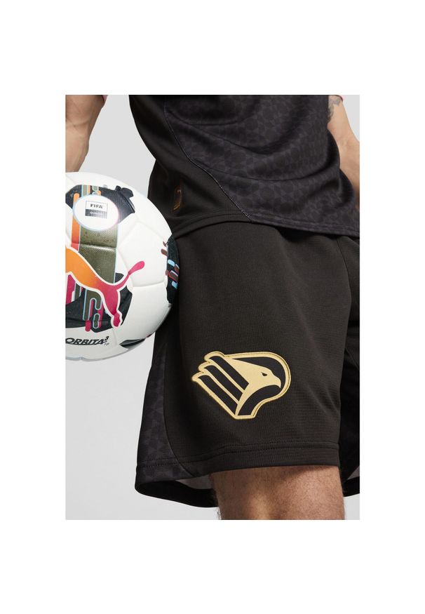 Puma - Męskie szorty wyjazdowe Palermo F.C. 24/25 PUMA Black Gold. Kolor: żółty, wielokolorowy, czarny