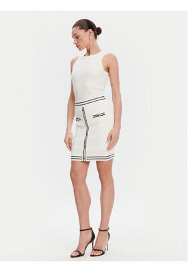 Fracomina Spódnica ołówkowa FR25SG4003K52401 Écru Slim Fit. Materiał: syntetyk