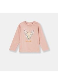 Sinsay - Koszulka niemowlęca Bambi - Różowy. Kolor: różowy #1