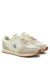 Calvin Klein Jeans Sneakersy Retro Sock Runner Mg YM0YM01152 Beżowy. Kolor: beżowy. Materiał: materiał