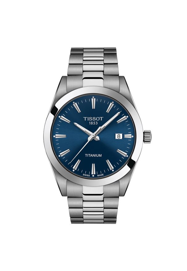 Zegarek Męski TISSOT Gentleman Titanium T-CLASSIC T127.410.44.041.00. Rodzaj zegarka: analogowe. Materiał: materiał. Styl: vintage, klasyczny, elegancki