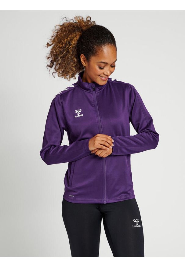 Bluza sportowa damska Hummel half zip Core XK. Kolor: biały, czerwony, wielokolorowy, niebieski. Materiał: dresówka